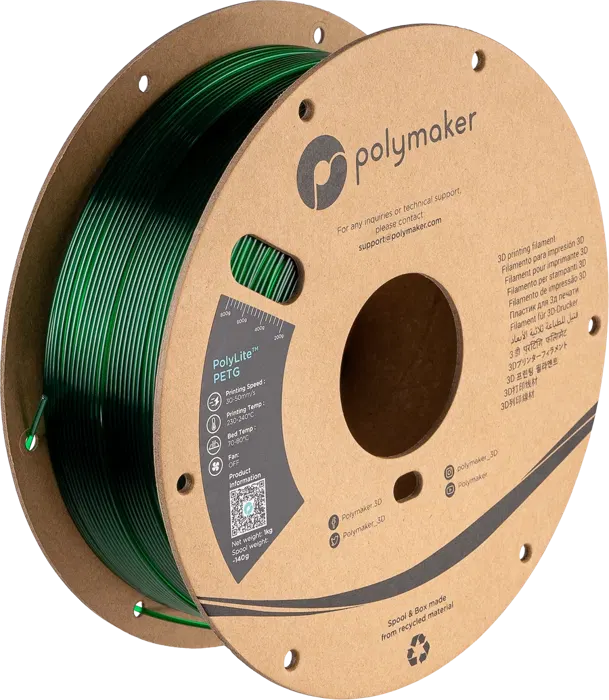 Polymaker POLYLITE PETG TRANSLUCENT VERDE