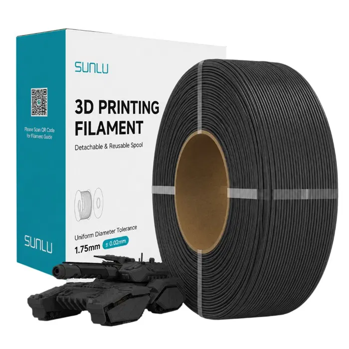 SUNLU REFIL FILAMENTO PLA CLASSIC - PRETO