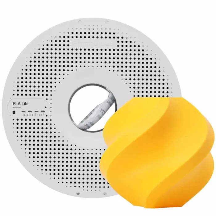 Bambu Lab BAMBU PLA LITE - AMARELO GIRASSOL - COM CARRETEL REUTILIZÁVEL BAMBU