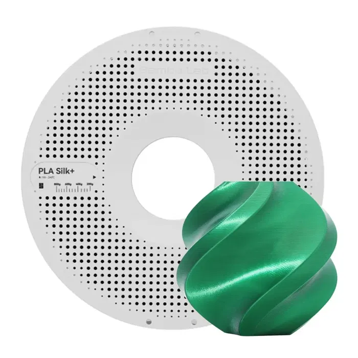 Bambu Lab BAMBU PLA SEDA+-VERDE DOCE - COM CARRETEL REUTILIZÁVEL BAMBU