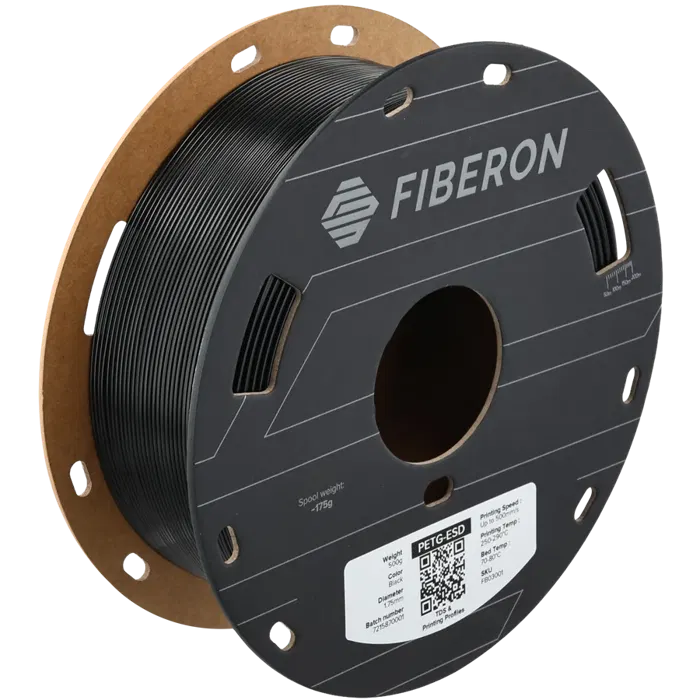Polymaker FIBERON PETG-ESD PRETO