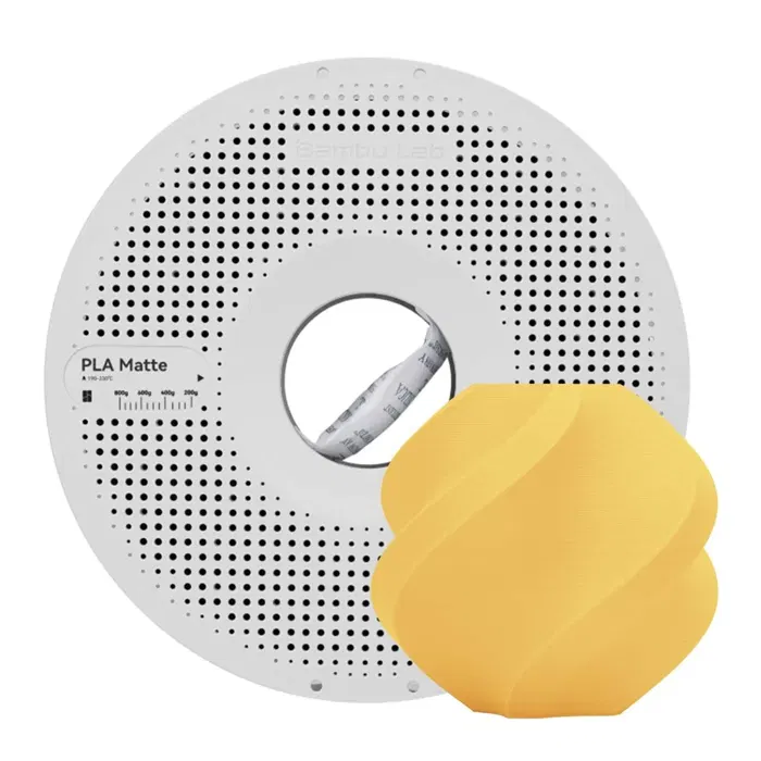 Bambu Lab PLA MATTE - AMARELO - COM CARRETEL