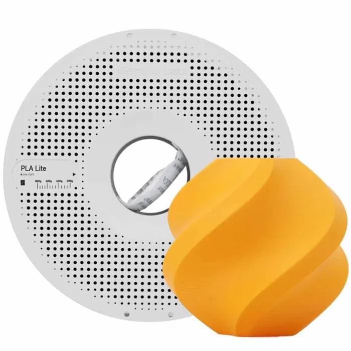 Bambu Lab BAMBU PLA LITE-LARANJA - COM CARRETEL REUTILIZÁVEL BAMBU