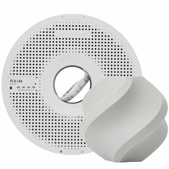 Bambu Lab BAMBU PLA LITE-CINZA- COM CARRETEL REUTILIZÁVEL BAMBU