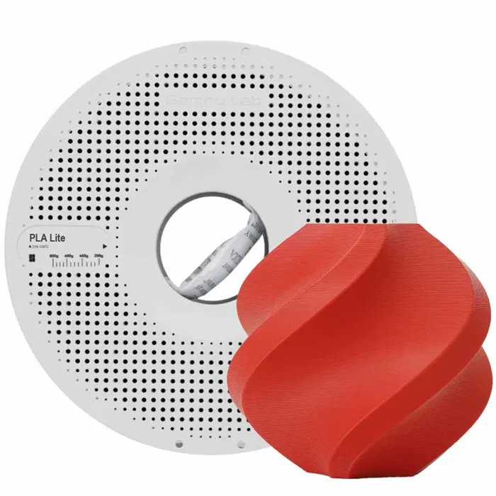 Bambu Lab BAMBU PLA LITE-VERMELHO- COM CARRETEL REUTILIZÁVEL BAMBU