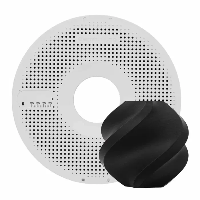 Bambu Lab PLA TOUGH - PRETO - COM CARRETEL REUTILIZAVEL BAMBU