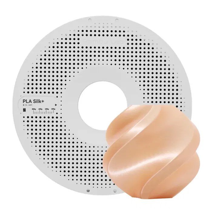 Bambu Lab PLA SILK - CHAMPANHE - COM CARRETEL BAMBULAB