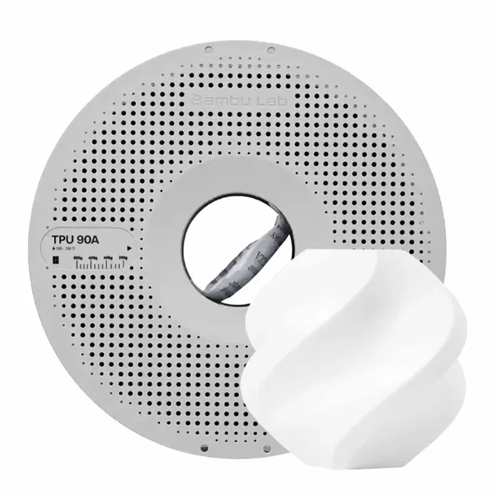 Bambu Lab BAMBU TPU 90A - BRANCO - COM CARRETEL REUTILIZÁVEL BAMBU