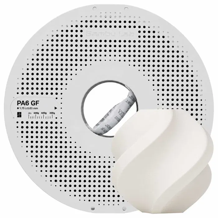 Bambu Lab BAMBU PA6-GF-BRANCO - COM CARRETEL REUTILIZÁVEL BAMBU