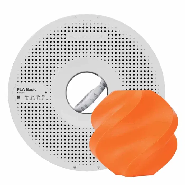 Bambu Lab PLA BASIC - LARANJA - COM CARRETEL BAMBULAB
