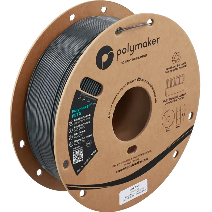Polymaker POLYMAKER PETG CINZA ESCURO