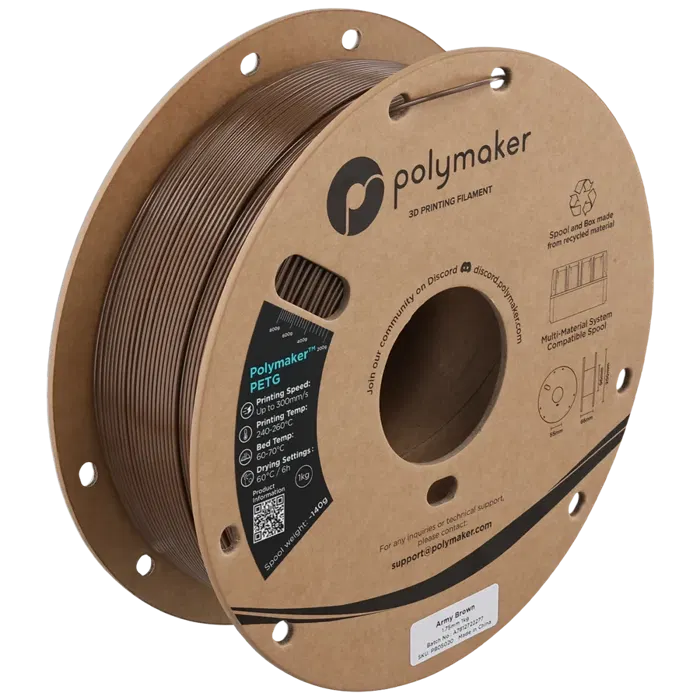 Polymaker POLYMAKER PETG MARROM MILITAR