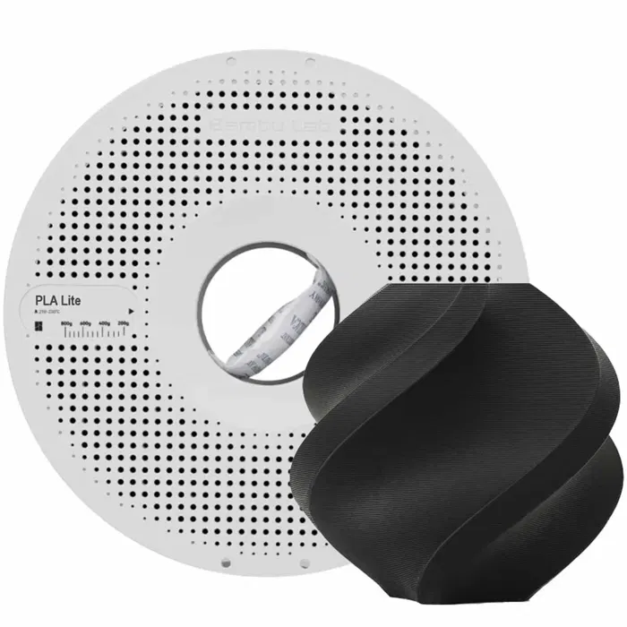 Bambu Lab BAMBU PLA LITE-PRETO- COM CARRETEL REUTILIZÁVEL BAMBU