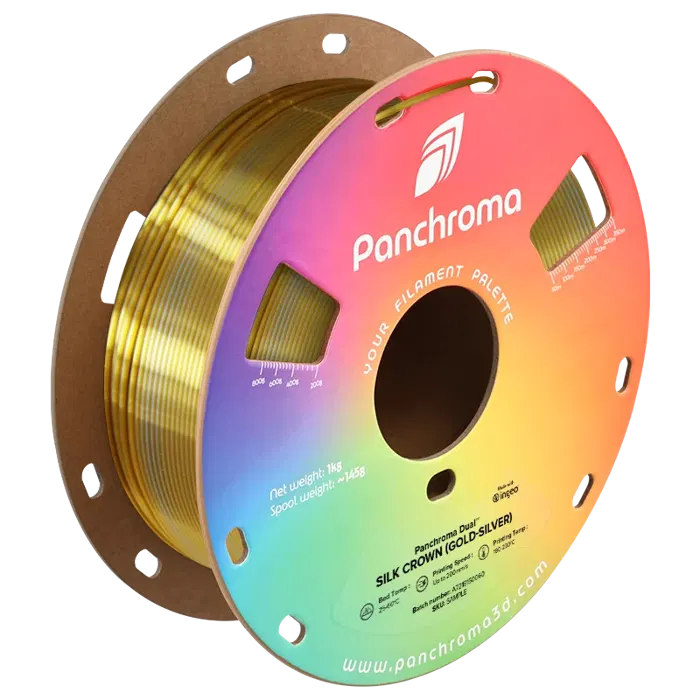 Polymaker PANCHROMA PLA DUAL SILK CROWN (DOURADO-PRATA)