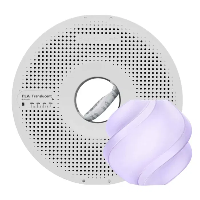 Bambu Lab PLA TRANSLUCIDO - LAVANDA - COM CARRETEL BAMBULAB