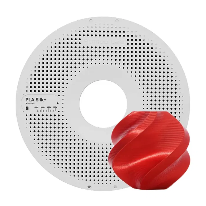 Bambu Lab BAMBU PLA SEDA+-VERMELHO DOCE - COM CARRETEL REUTILIZÁVEL BAMBU