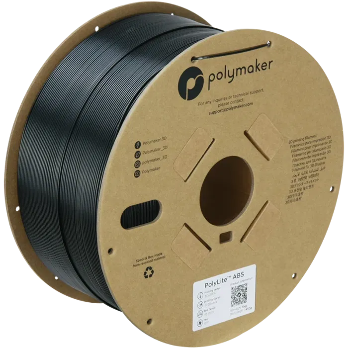 Polymaker POLYLITE ABS PRETO 3,00 KG