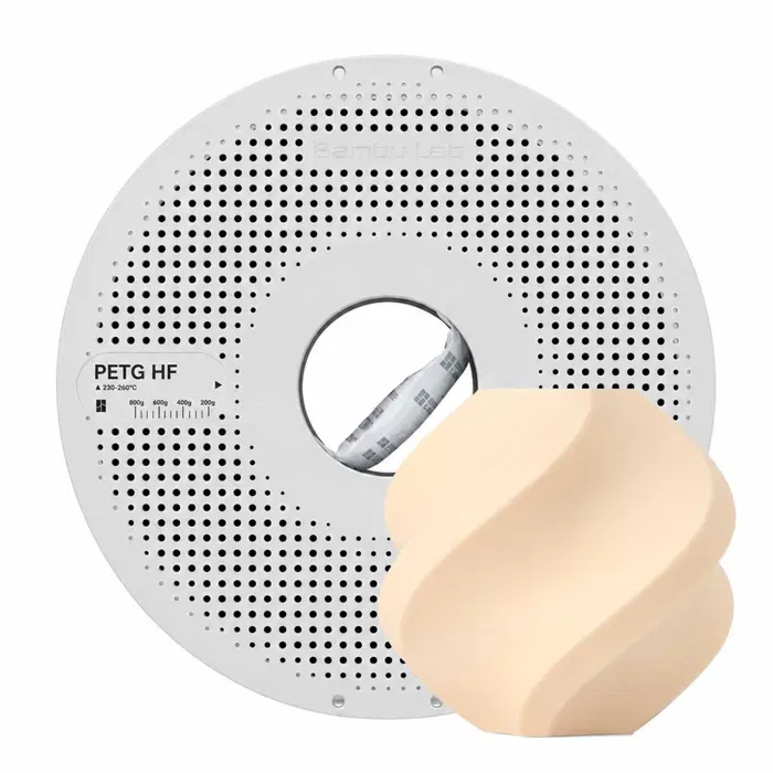 Bambu Lab PETG HF - CREAM - COM CARRETEL BAMBULAB