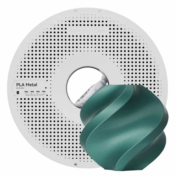 Bambu Lab PLA METAL - OXIDO VERDE METALICO - COM CARRETEL BAMBULAB