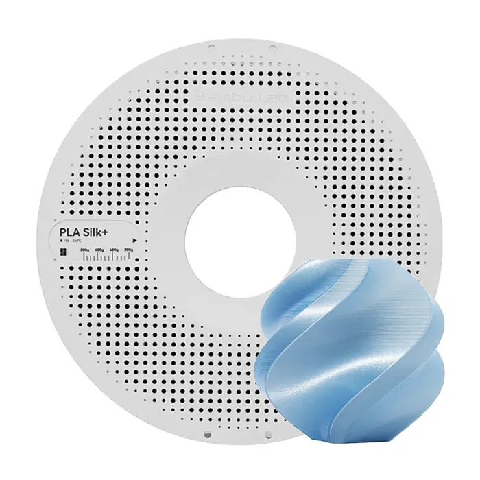 Bambu Lab PLA SILK - AZUL BEBE - COM CARRETEL