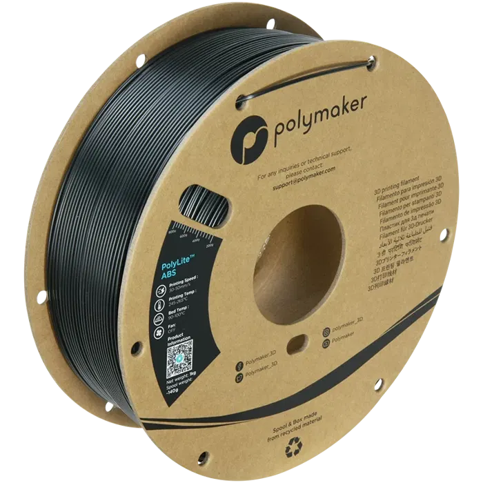 Polymaker POLYLITE ABS PRETO 1,00 KG