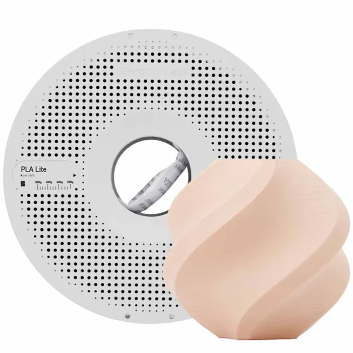 Bambu Lab BAMBU PLA LITE - BEGE FOSCO - COM CARRETEL REUTILIZÁVEL BAMBU